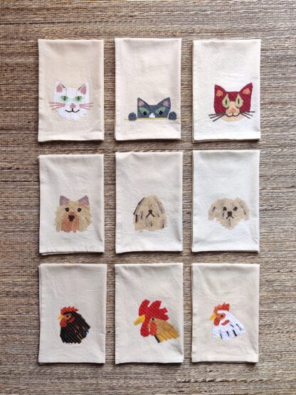 Grey Cat Face Kitchen Towel - Image 8